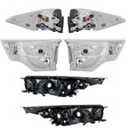 Set of 4 Tail Lights and Headlights for Toyota Highlander (2014-2016)