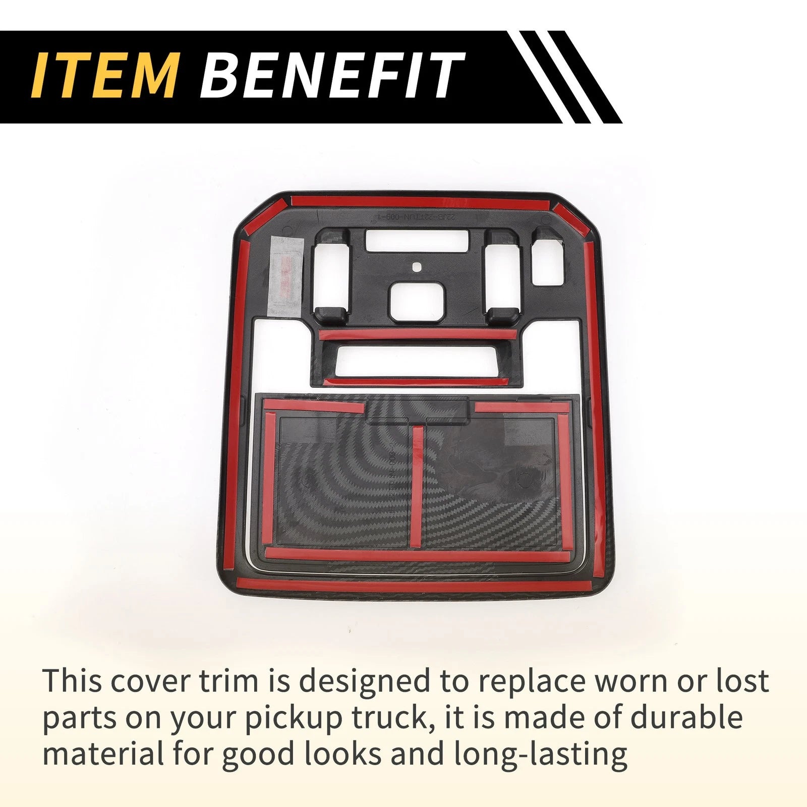 Carbon Fiber Front Roof Reading Light Cover for Toyota Tundra (2022–2024)