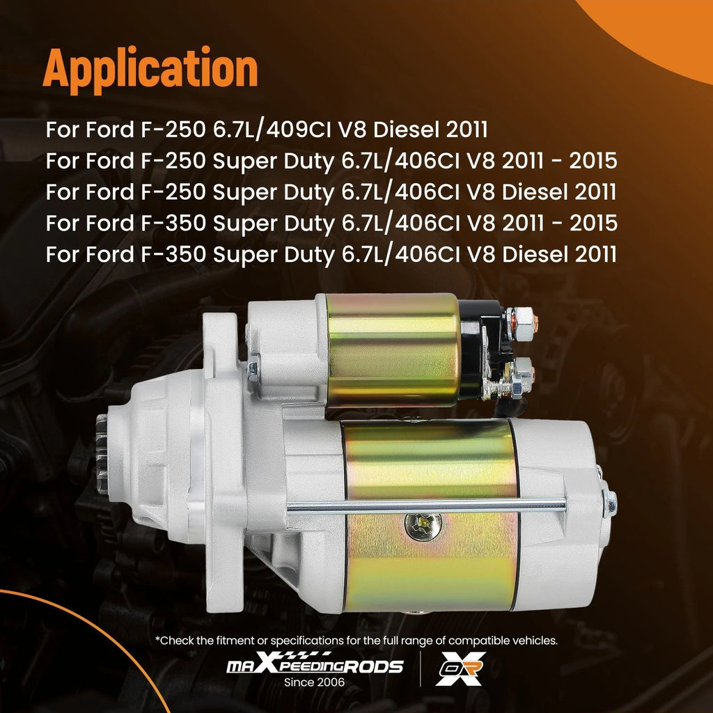 Starter for Ford F-250 F-350 Super Duty 6.7L Diesel (2011–2015)