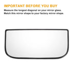 Pair Mirror Glass Left Right for Chevrolet GMC (Non-heated)