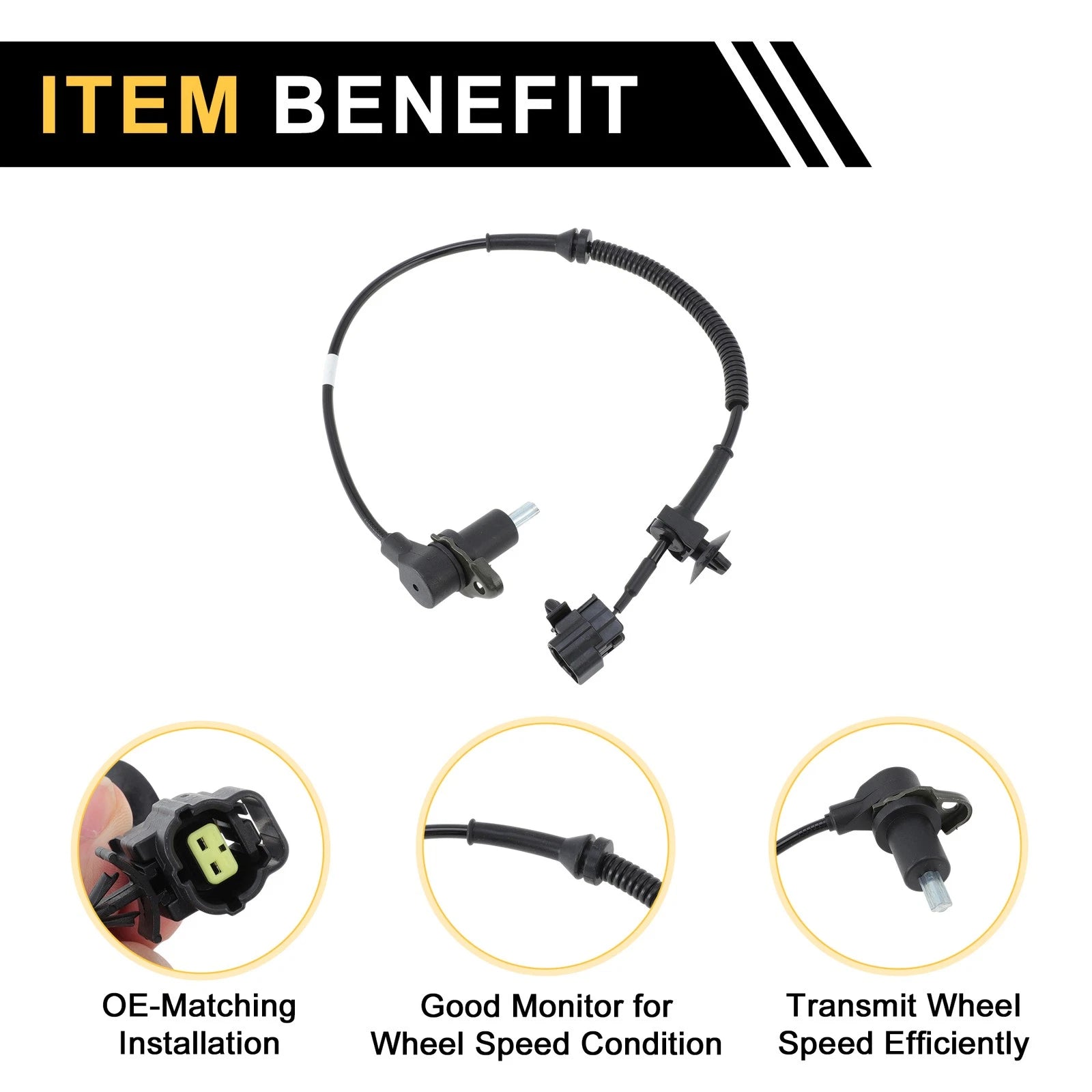 ABS Wheel Speed Sensor No. 95996129 for Chevrolet Aveo (2004–2011) Rear Left