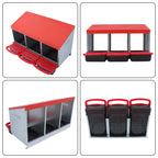 3 Hole Metal Nesting Boxes for Chicken Coop