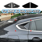 Add-On Rear Window Quarter Glass Duct Louver Vent Covers for BMW X6 G06