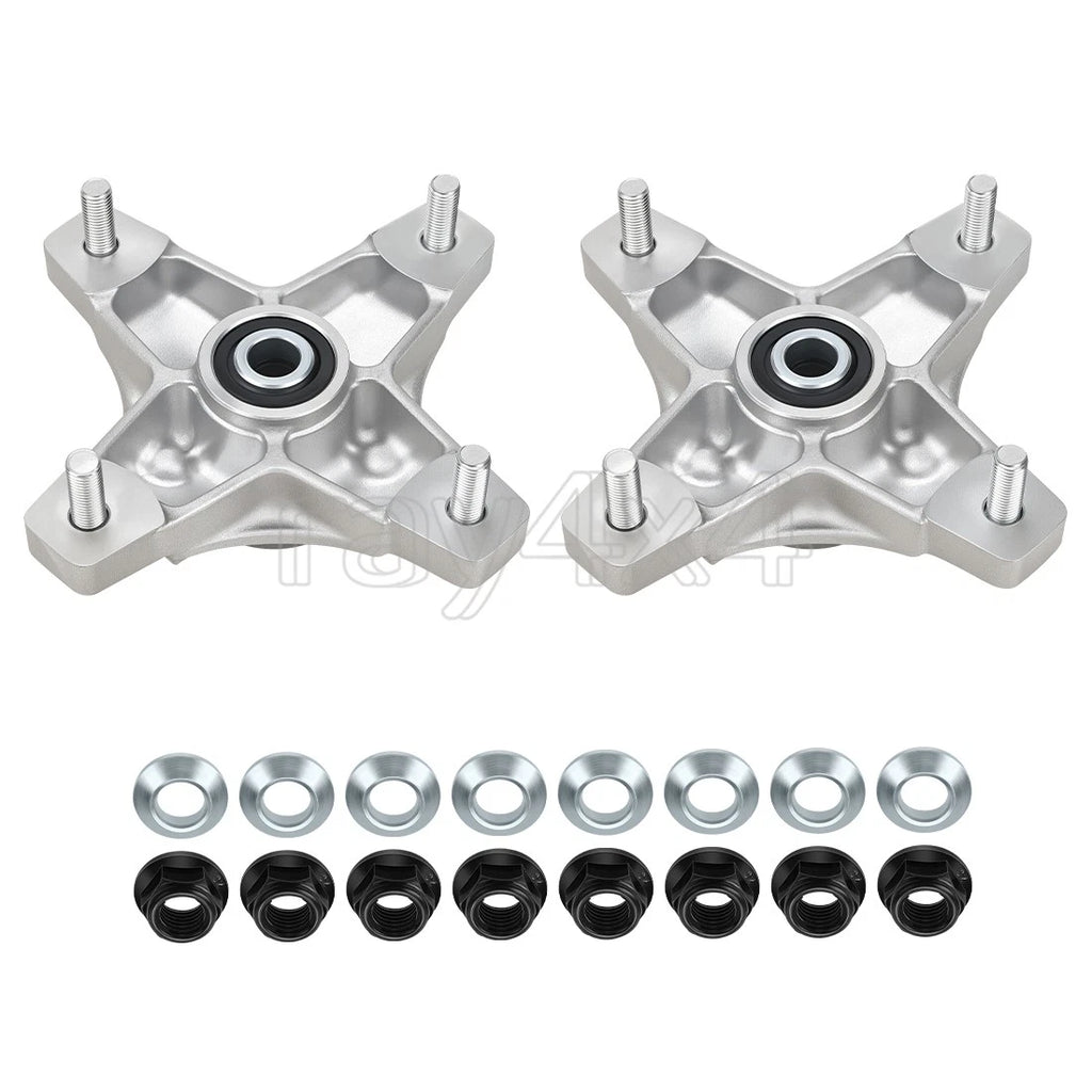 2X Front Wheel Hubs & Flange Lug Nuts for Honda TRX400EX Sportrax (2002–2008)