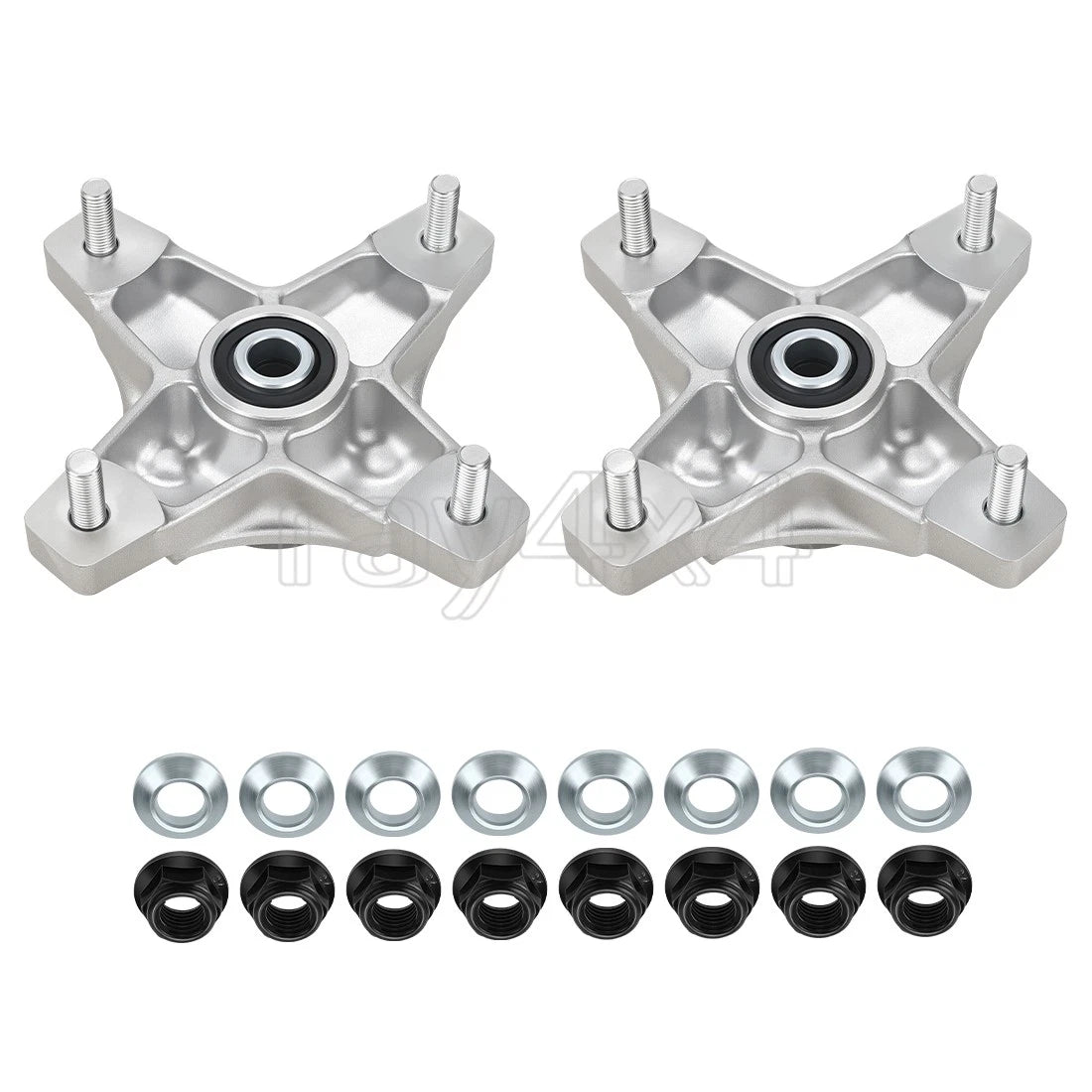 2X Front Wheel Hubs & Flange Lug Nuts for Honda TRX400EX Sportrax (2002–2008)