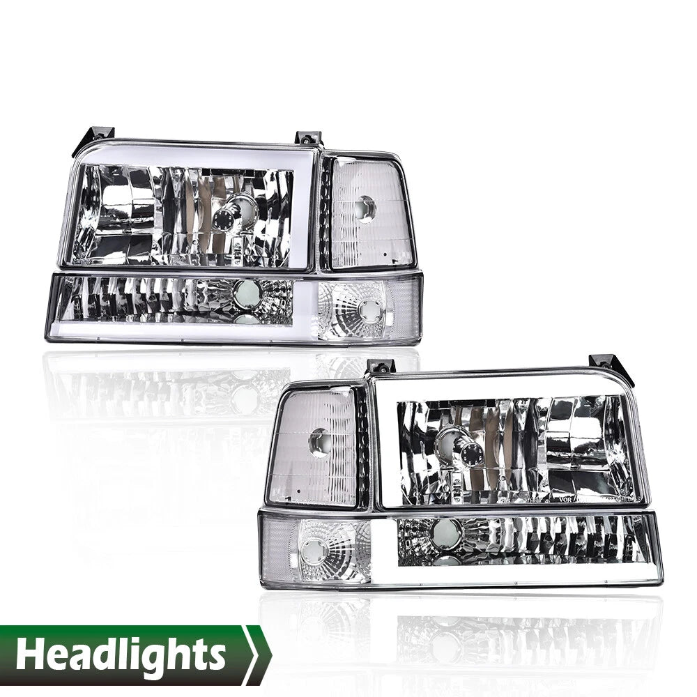 LED DRL Headlights Bumper Lamps for Ford F150 F250 F350 Bronco (1992–1996)