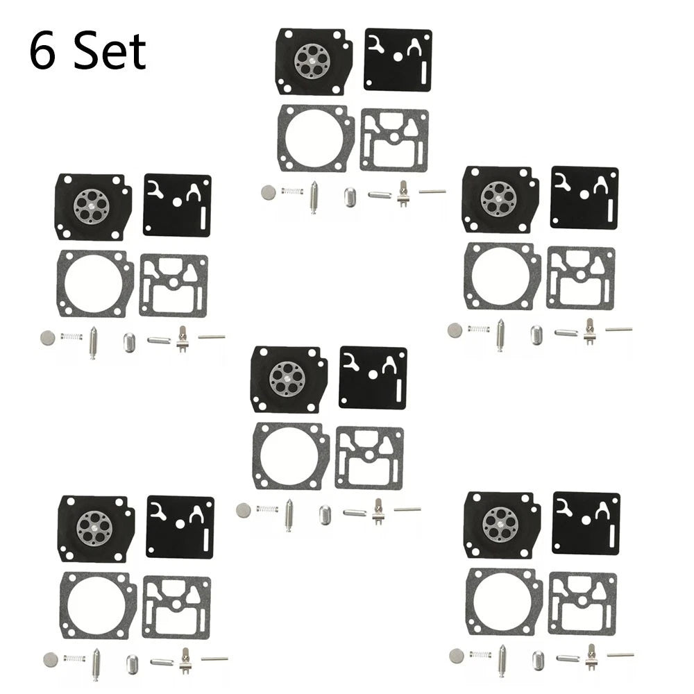 Set of 6 Chainsaw Carburetor Rebuild Kit for Husqvarna 346XP 350 353 (Zama RB-122)