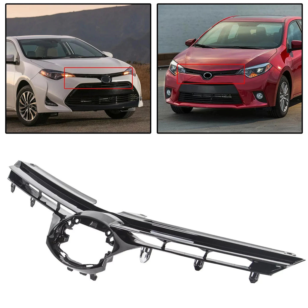 Black Front Bumper Grille for Toyota Corolla (2017–2019)