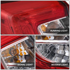 Left Side Taillight Assembly for Honda Civic Sedan (2016–2021) Chrome Red/Clear LED