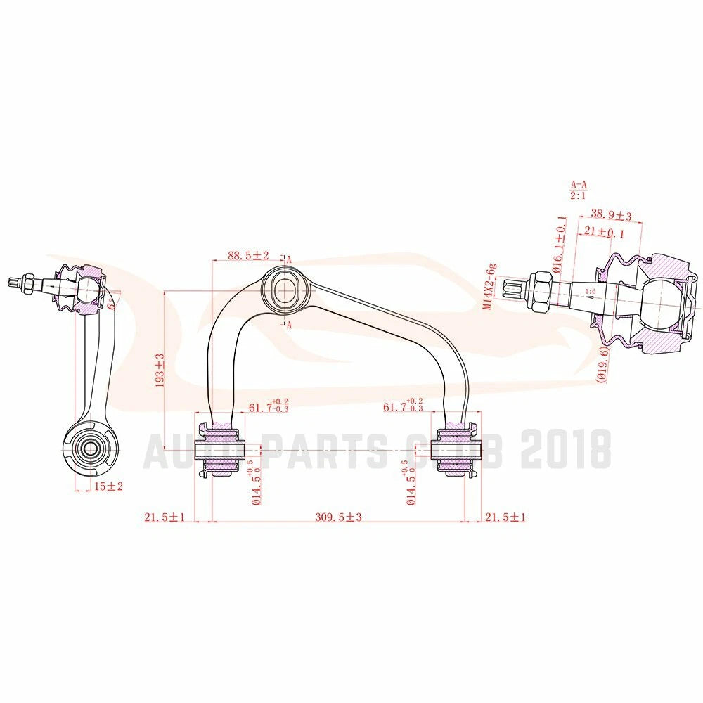 Set of 4 Front Control Arms with Ball Joints for Ford Expedition (2007-2014)