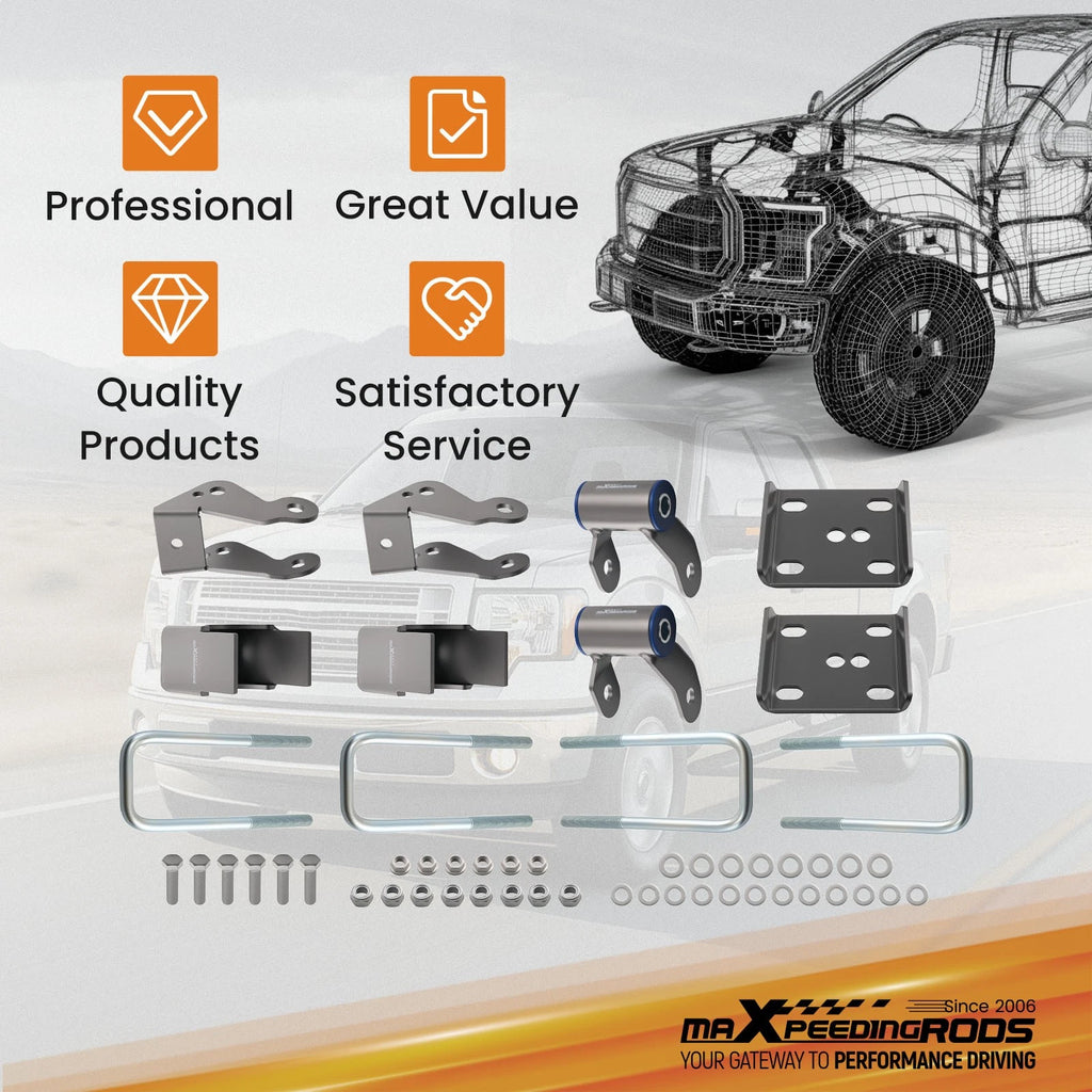 5" Flip Lowering Kit Rear for Ford F-150 2WD (2004–2014) Axle Drop Hardware