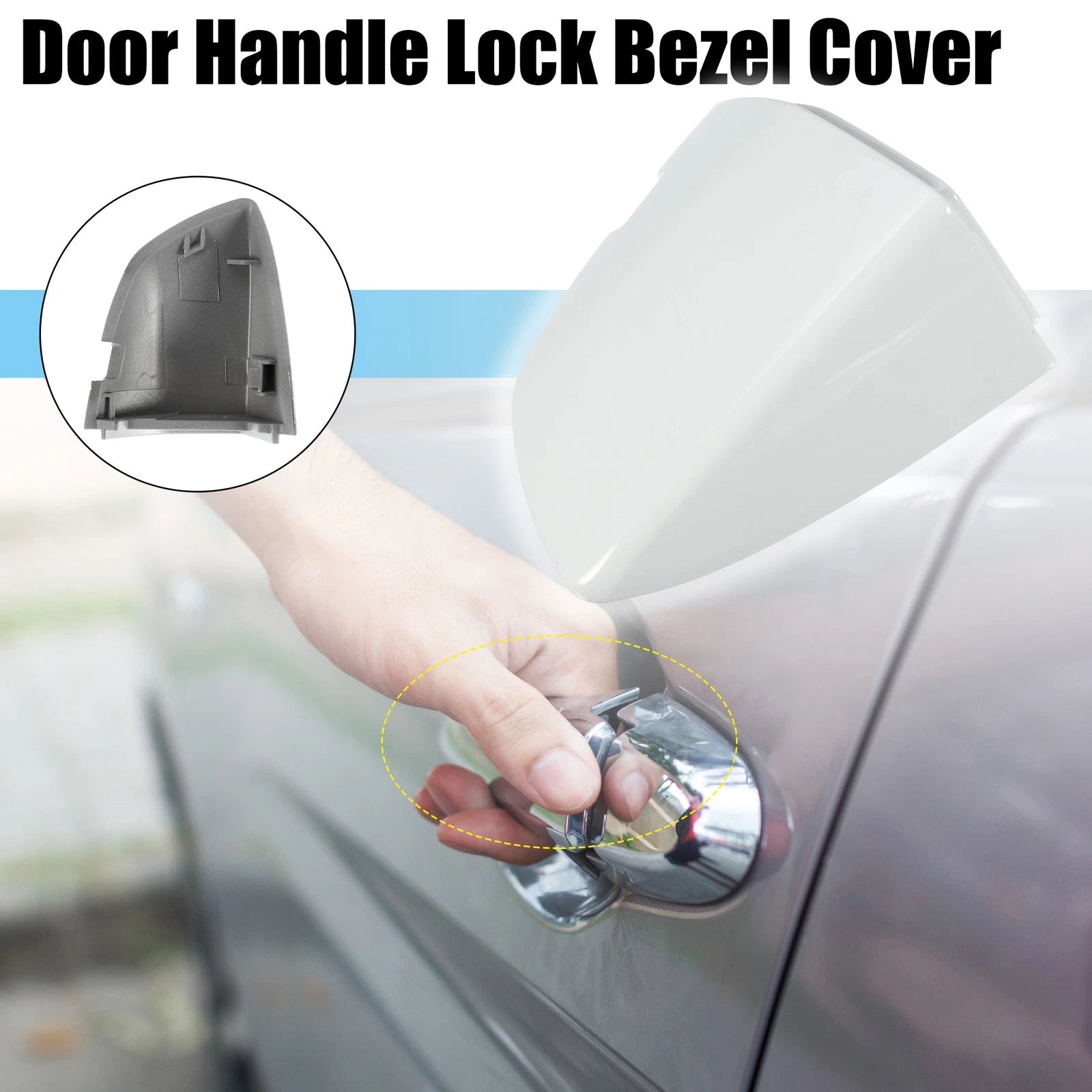 Front Left Door Handle Cover for Volkswagen Jetta (2011–2018) - White