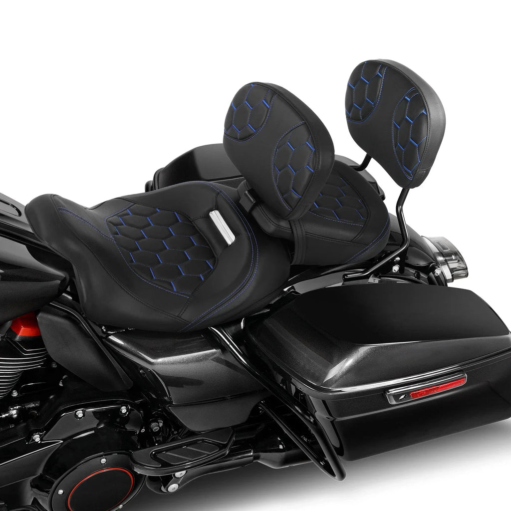 Driver & Passenger Seat Pad Backrest for Harley CVO Street Glide (2009-2023)