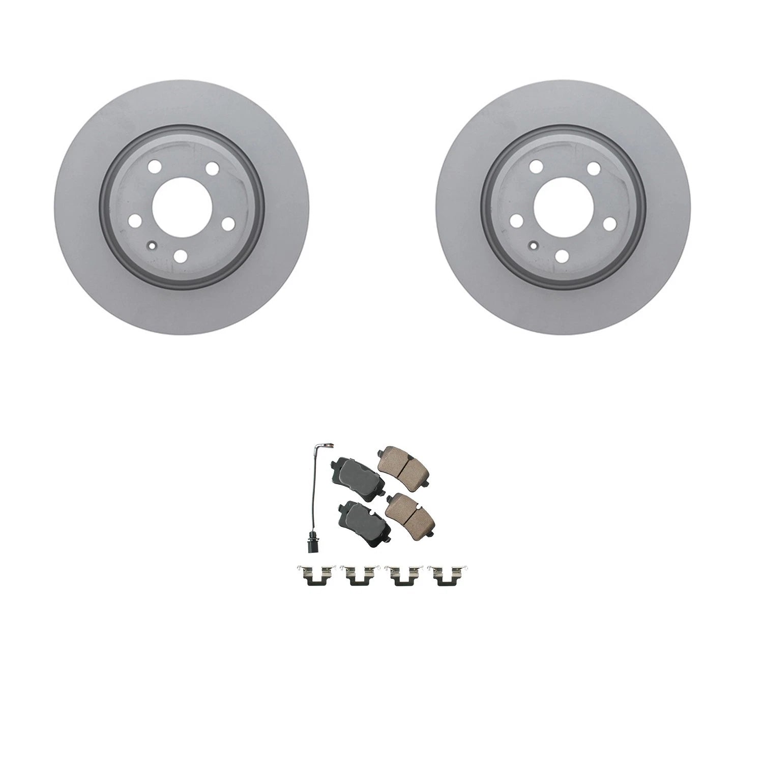 Zimmerman Rear Rotors & Akebono Brake Pads Kit for Audi A6 A7 Quattro (2012–2018)