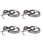 4X White/Amber Switchback LED Fork Turn Signal Light Strips for Motorcycle