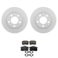 Set of 4 Bosch QuietCast Rear Rotors & Akebono EURO Ceramic Pads for Jetta TT