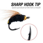 10pcs Fly Lures for Freshwater Fishing with Metal Hooks