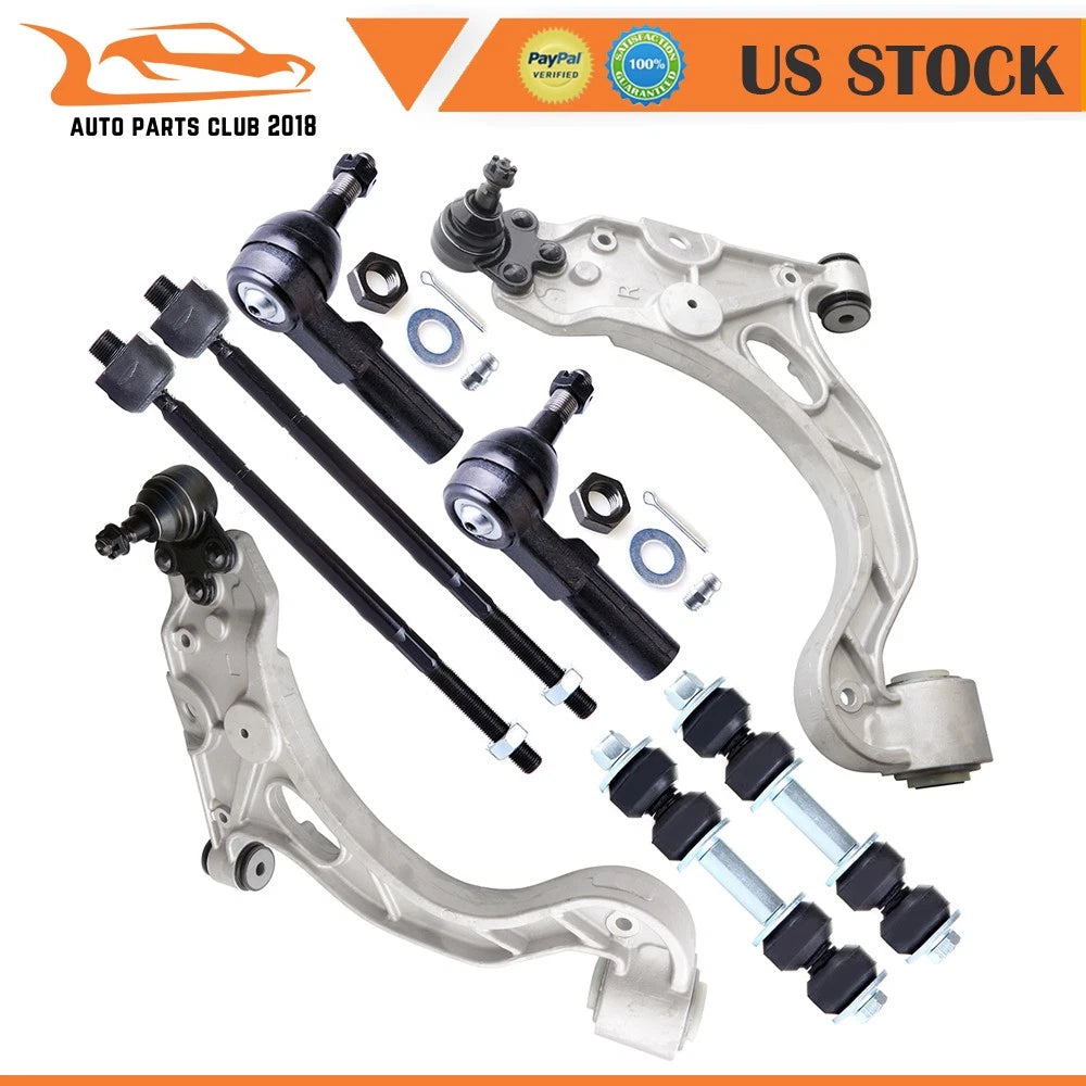 Set of 8 Front Lower Control Arms with Ball Joints for Seville (1998–2004)