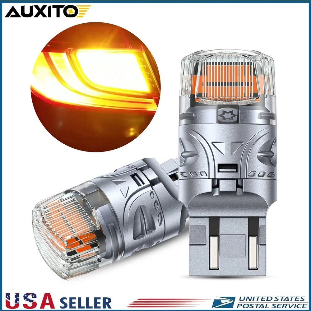 2X Amber 7443 7444 7440 LED Front Turn Signal Blinker Light Bulbs