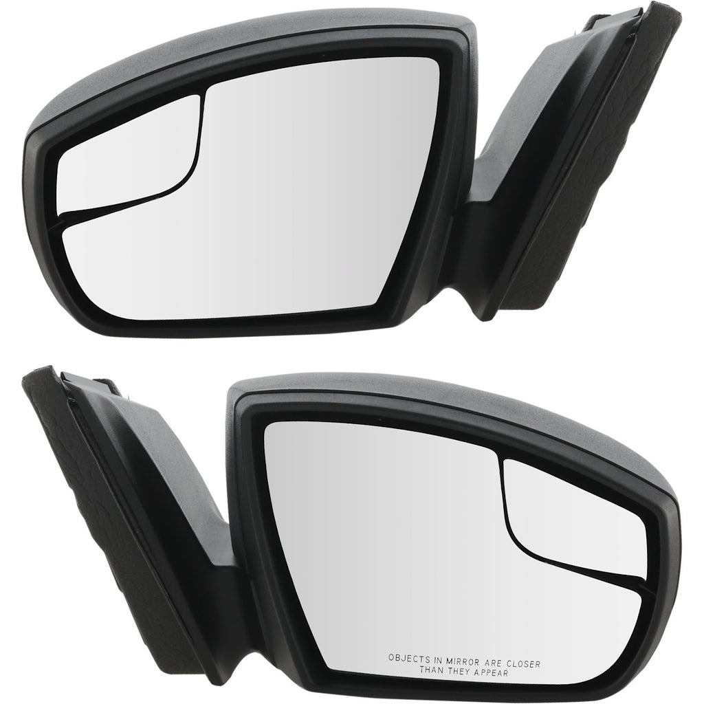 Power Mirrors for Ford Focus (2015–2019) Driver and Passenger Side Textured Black