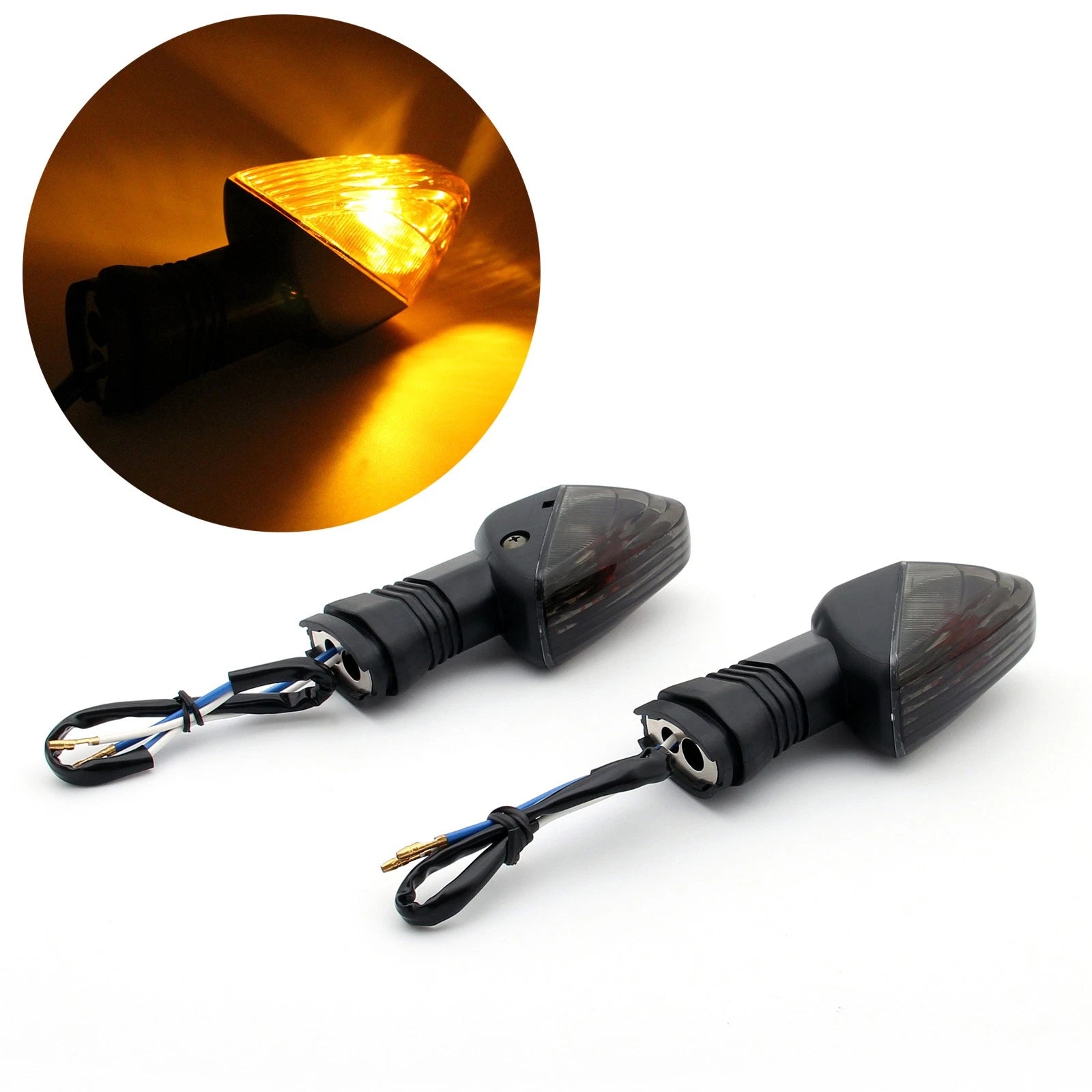 Rear Turn Signals for Kawasaki ZX-6R (2005–2006), KLE 650 Versys (2007–2008) Smoke