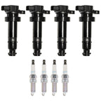 4X Ignition Coils + 4X Spark Plugs for Kia Soul 1.6L (2010–2012) 27301-2B010