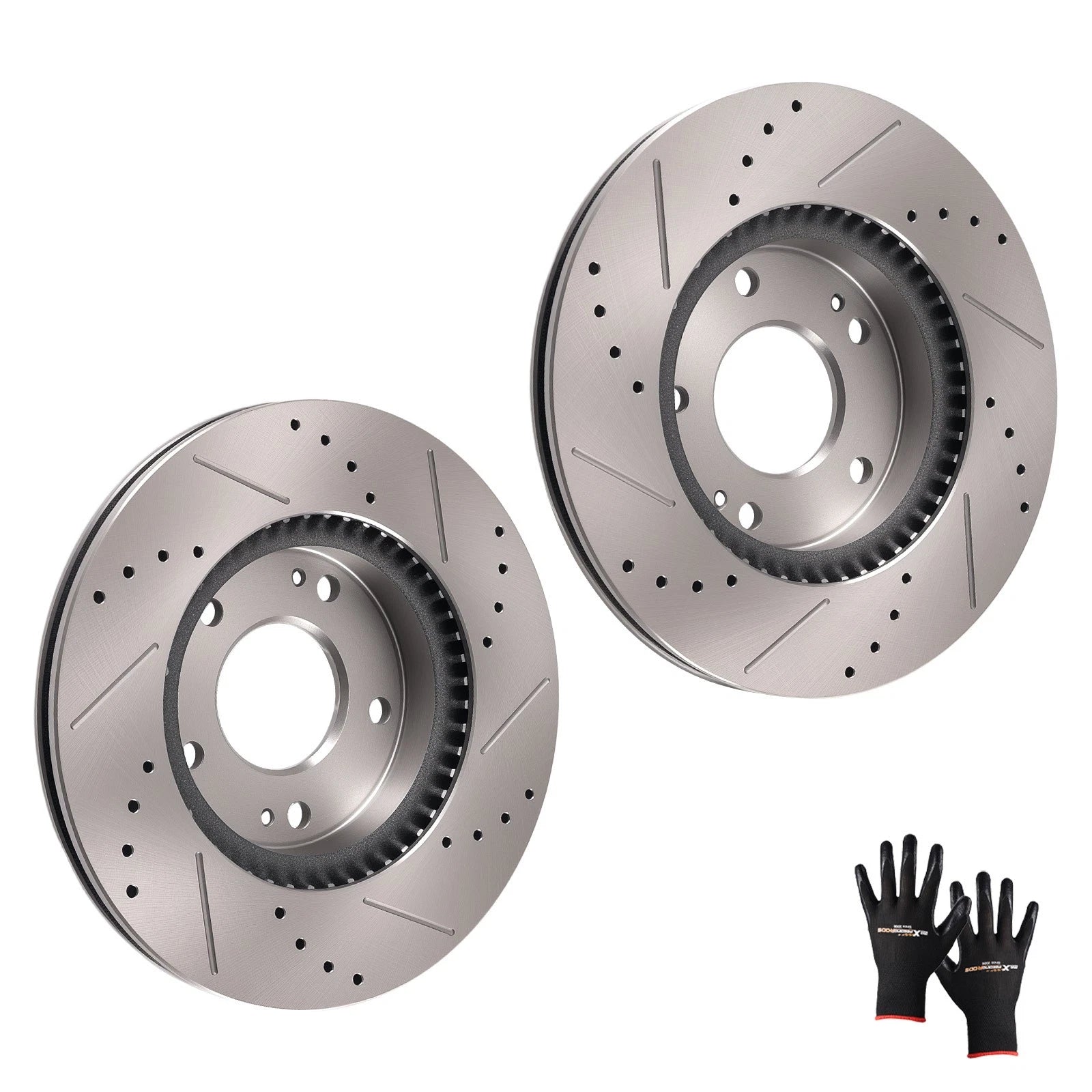 Set of 2 Front Brake Rotors for Hyundai Elantra (2011–2020) Veloster (2012–2021)