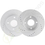 Front Brake Discs Rotors for Ford Fiesta S SE SES (2011–2015) Drilled & Slotted