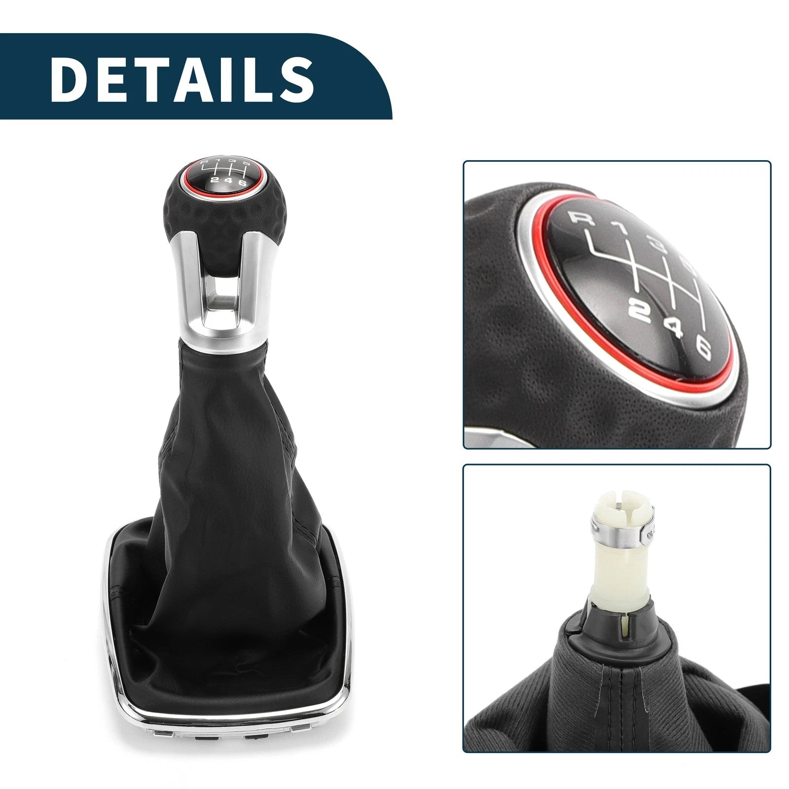 6 Speed Gear Shifter Knob with Cover for Volkswagen Jetta Bora (1999–2004)