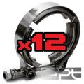 X12 4" Stainless V-Band Bolt Clamp for Turbo Flange Downpipe Wastegate Exhaust