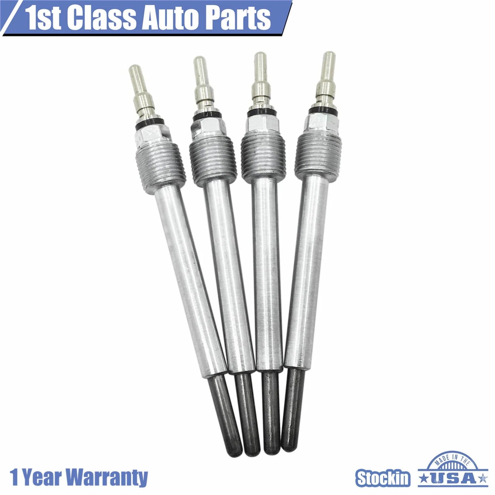 Set of 4 Diesel Glow Plugs for Ford Pickup Van Excursion (2004–2010)