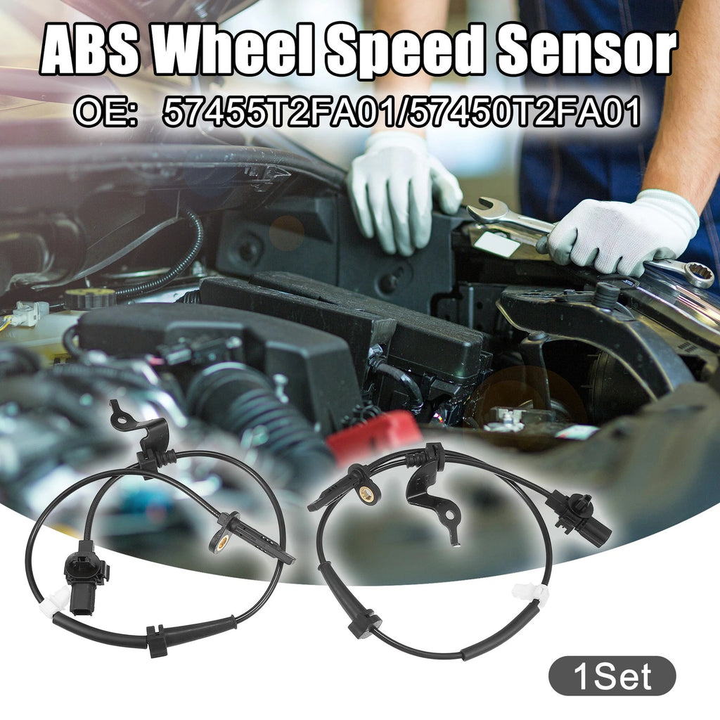 Set of 2 Front ABS Speed Sensors for Honda (57455T2FA01/57450T2FA01)