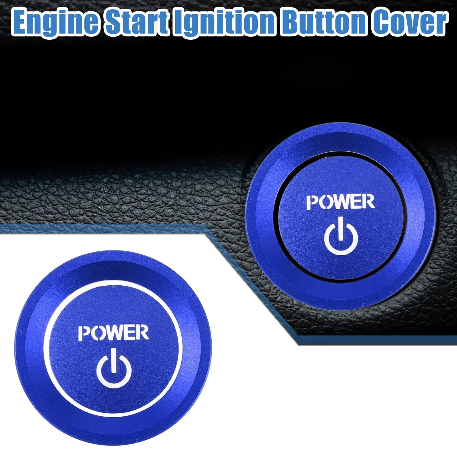 Engine Start Stop Ignition Button Decal for Honda Accord (2018–2022) Aluminum Blue