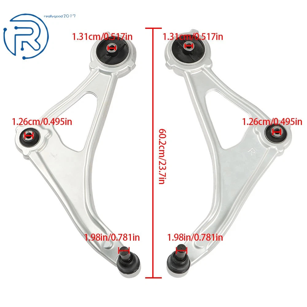 Pair Front Lower Control Arms with Ball Joints for Nissan Altima Maxima (2002-2022)