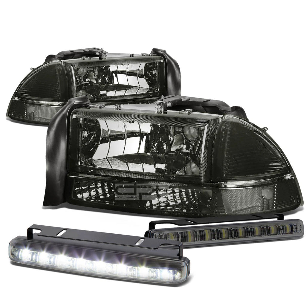 LED Fog Light Set with Smoked Headlight, Clear Corner for Dakota/Durango (1997–2004)