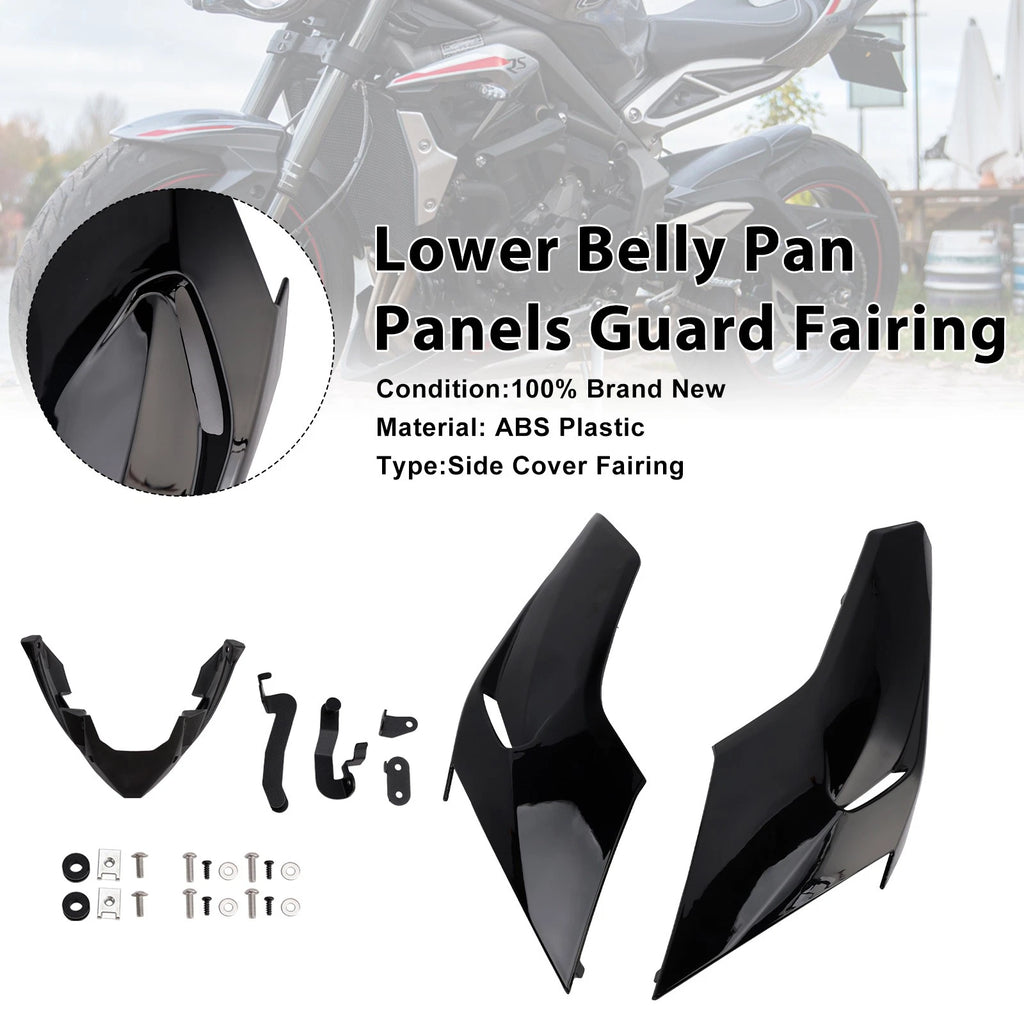 Lower Belly Pan Guard for Triumph Street Triple 765 R/RS (2020–2022) Black