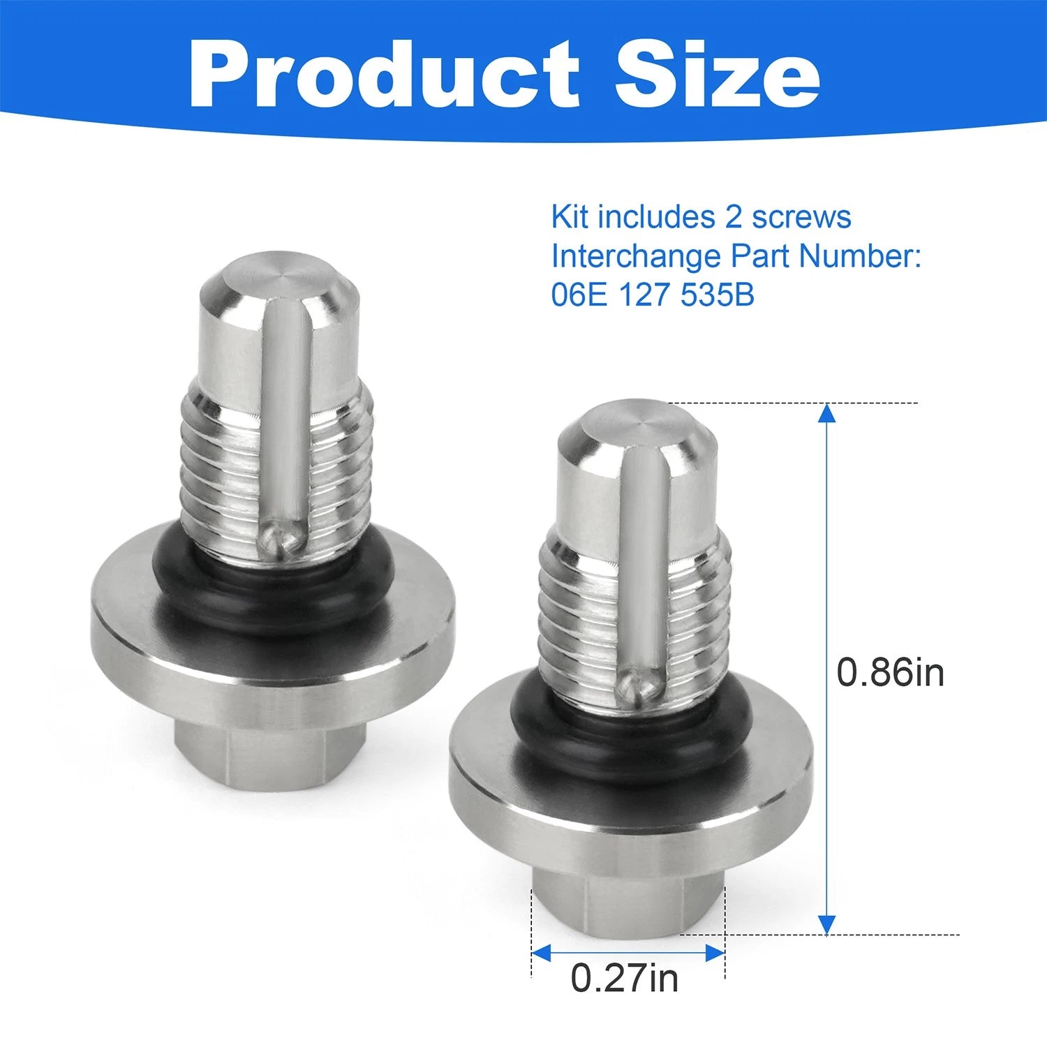 Stainless Steel Supercharger Bleeder Screw Kit for Audi A6 A7 A8 Q5 S4 S5 SQ5 (2012–2023)