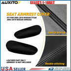 Set of 2 Side Seat Armrest Leather Cover Skins for Nissan Armada Titan (2004–2015)