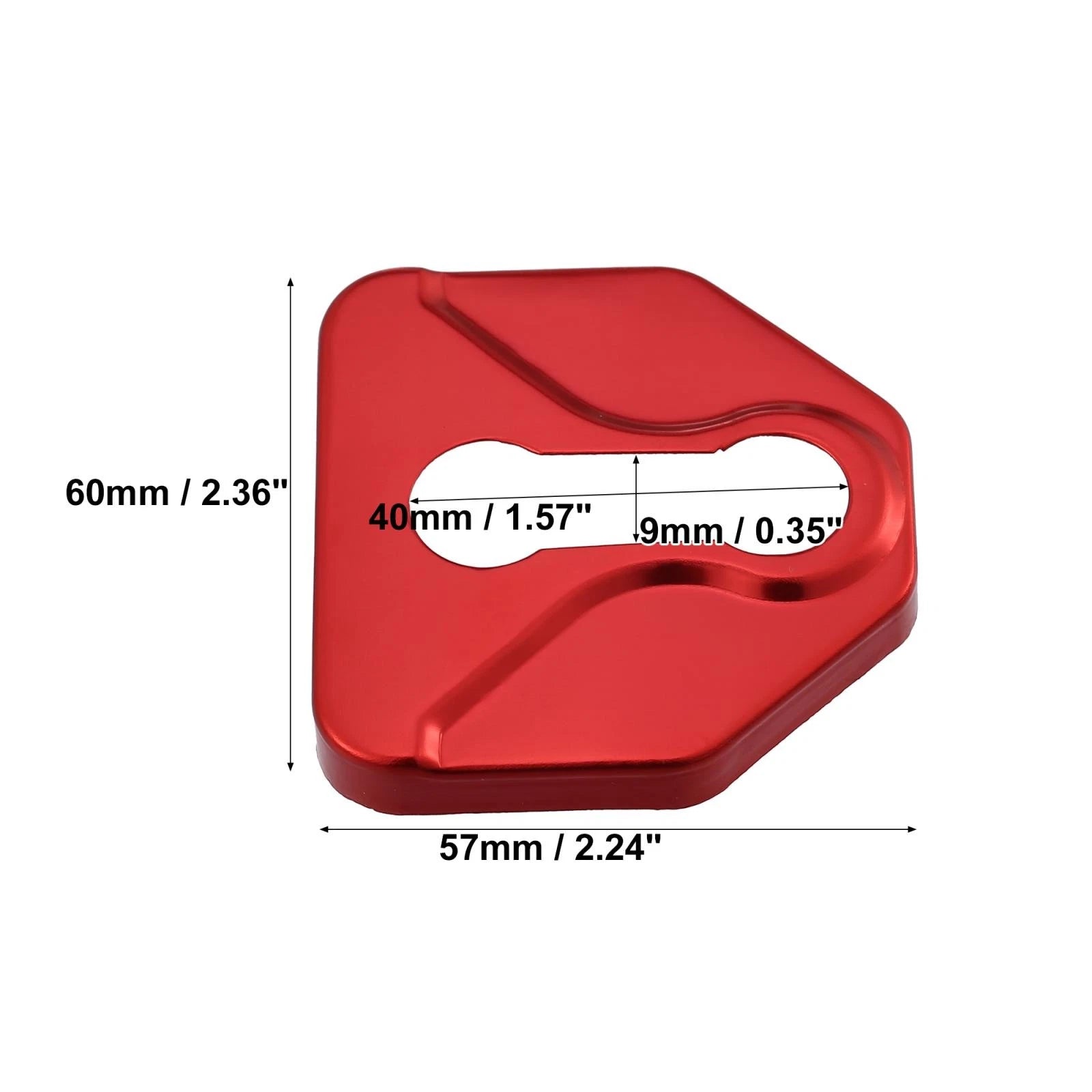 Set of 4 Door Lock Latches Covers for Subaru (Red)