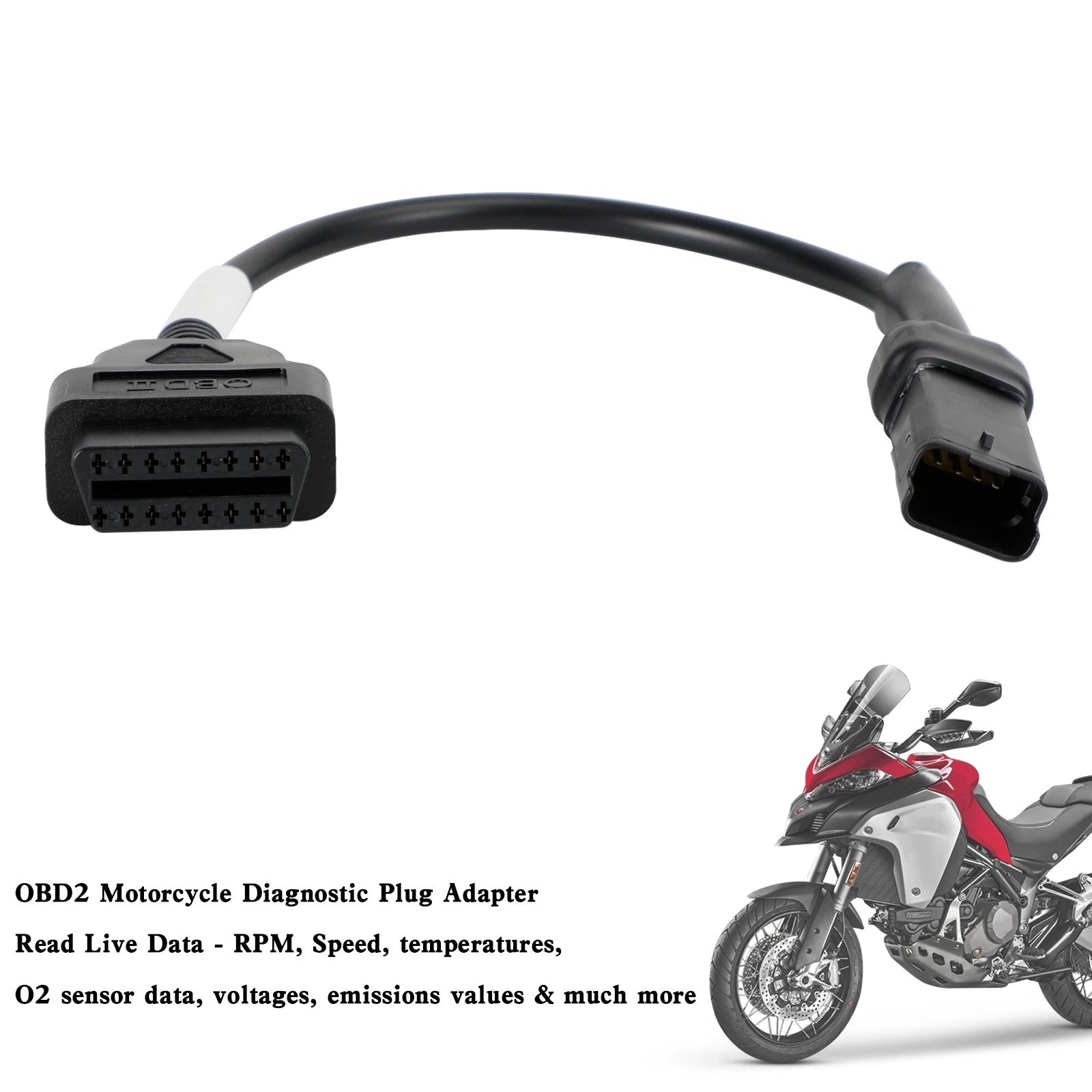 4 Pin to OBD2 Diagnostic Adapter Connector Harness for Ducati Panigale