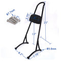 20" Black Sissy Bar Backrest Pad for Harley Sportster XL 883 1200 (1996–2003)