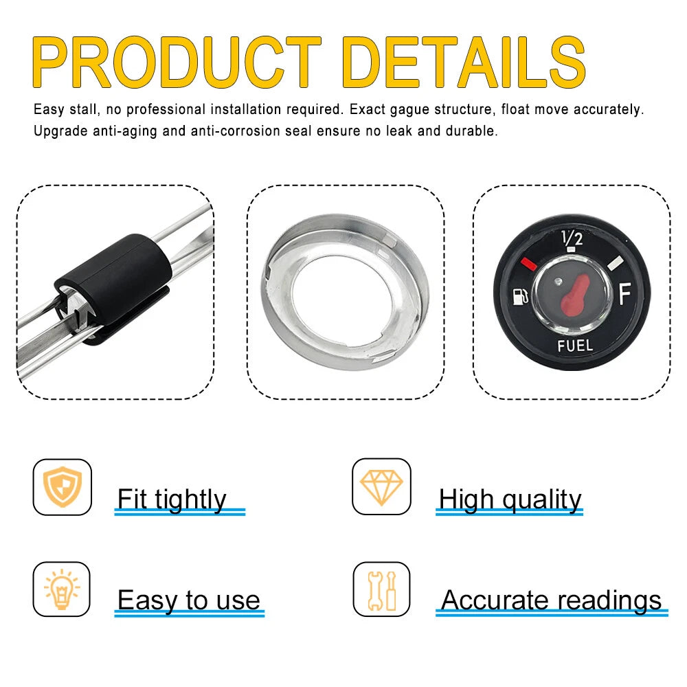 Fuel Gas Tank Level Gauge for Kawasaki Bayou Prairie 220 250 300 400 (1990–2004)