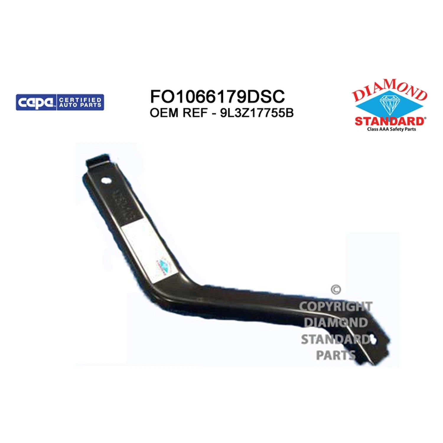Replacement Steel Front Driver Side Inner Bumper Mounting Bracket for Toyota