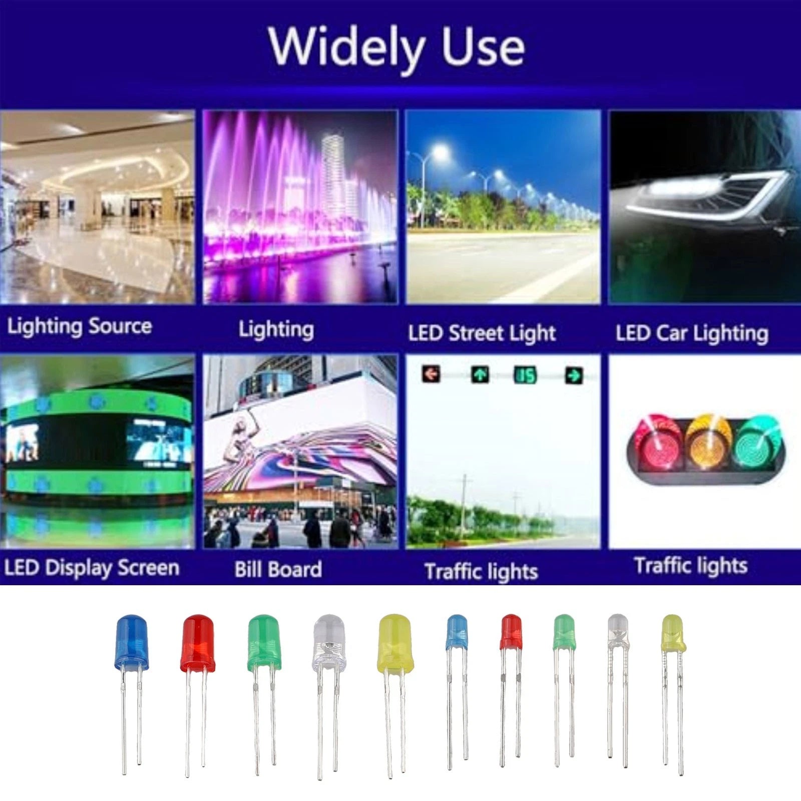 300 Pcs LED Diodes Assortment Kit for Automotive Applications