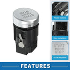 Engine Start Stop Switch Button for Audi Q5 (2013–2016) 8K0905217A Silver Tone