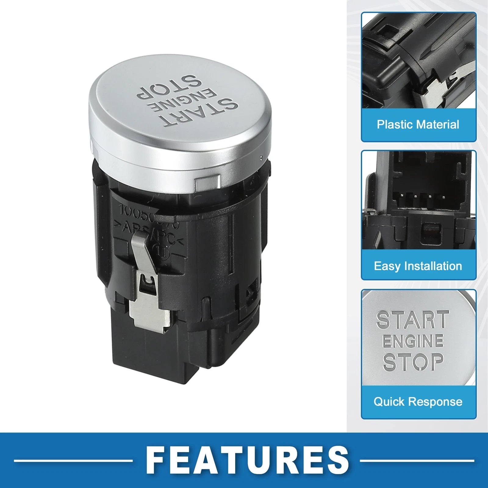 Engine Start Stop Switch Button for Audi Q5 (2013–2016) 8K0905217A Silver Tone