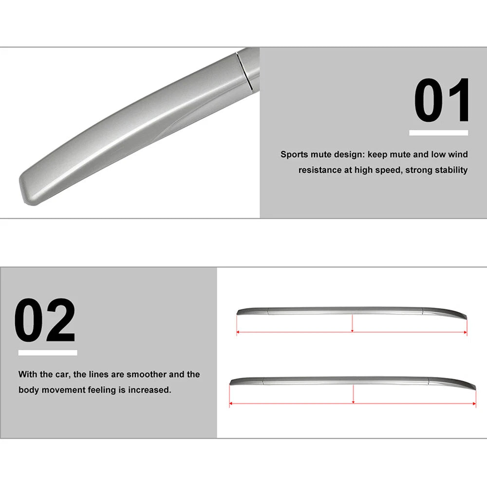 Roof Rack Rails for Mitsubishi Outlander (2013–2019) Silver Aluminum