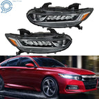 Set of 2 Halogen Headlights with LED for Honda Accord Sedan (2018–2020)