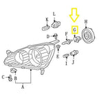 Halogen Headlight Bulb Socket Holder for Honda CR-V (2005-2006)