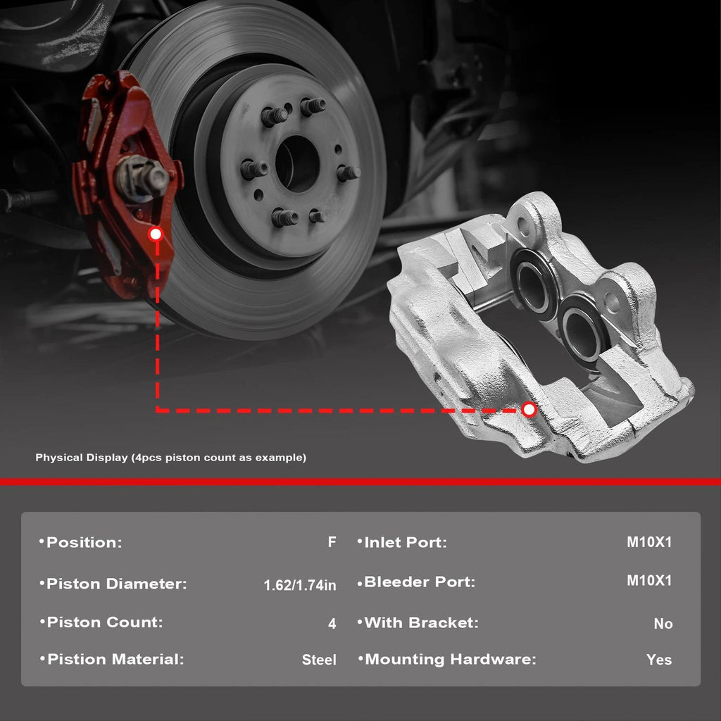2X Front Brake Calipers Kit for Nissan 370Z Infiniti G37 M56 Q50 Q70